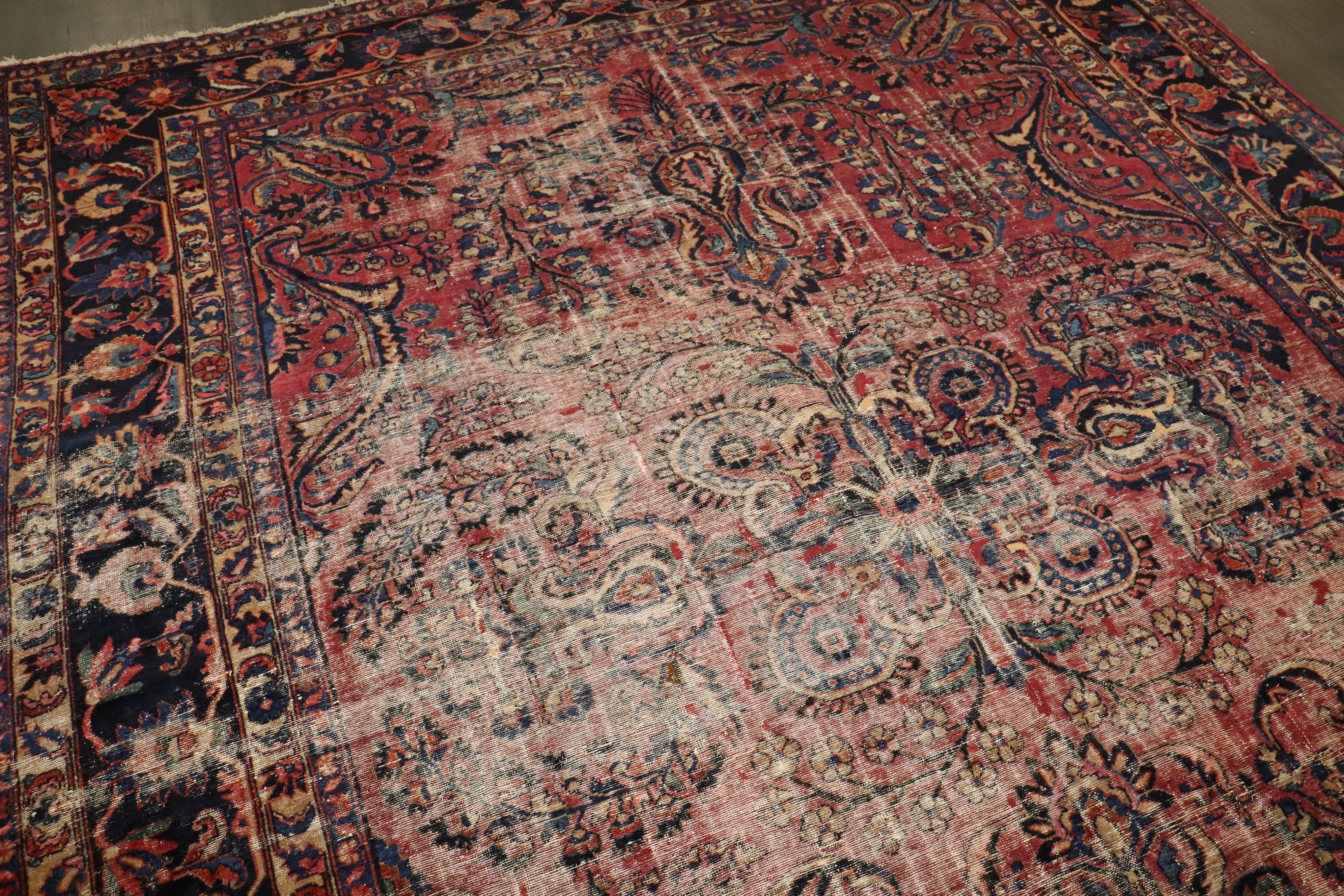 Zabihi Kollektion Room Size Persischer Distressed Teppich im Used-Look im Angebot 10