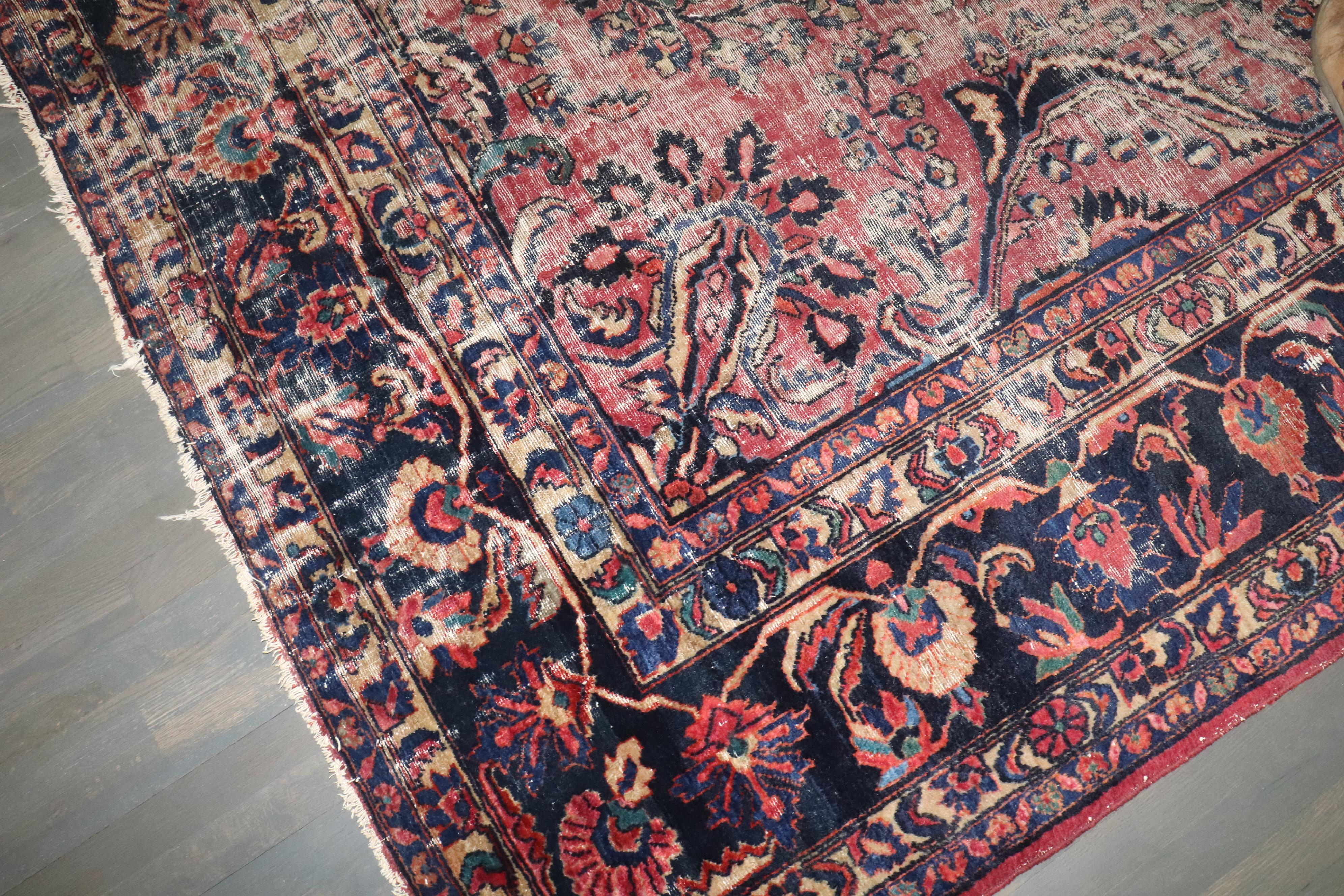 Zabihi Kollektion Room Size Persischer Distressed Teppich im Used-Look (Adirondack) im Angebot