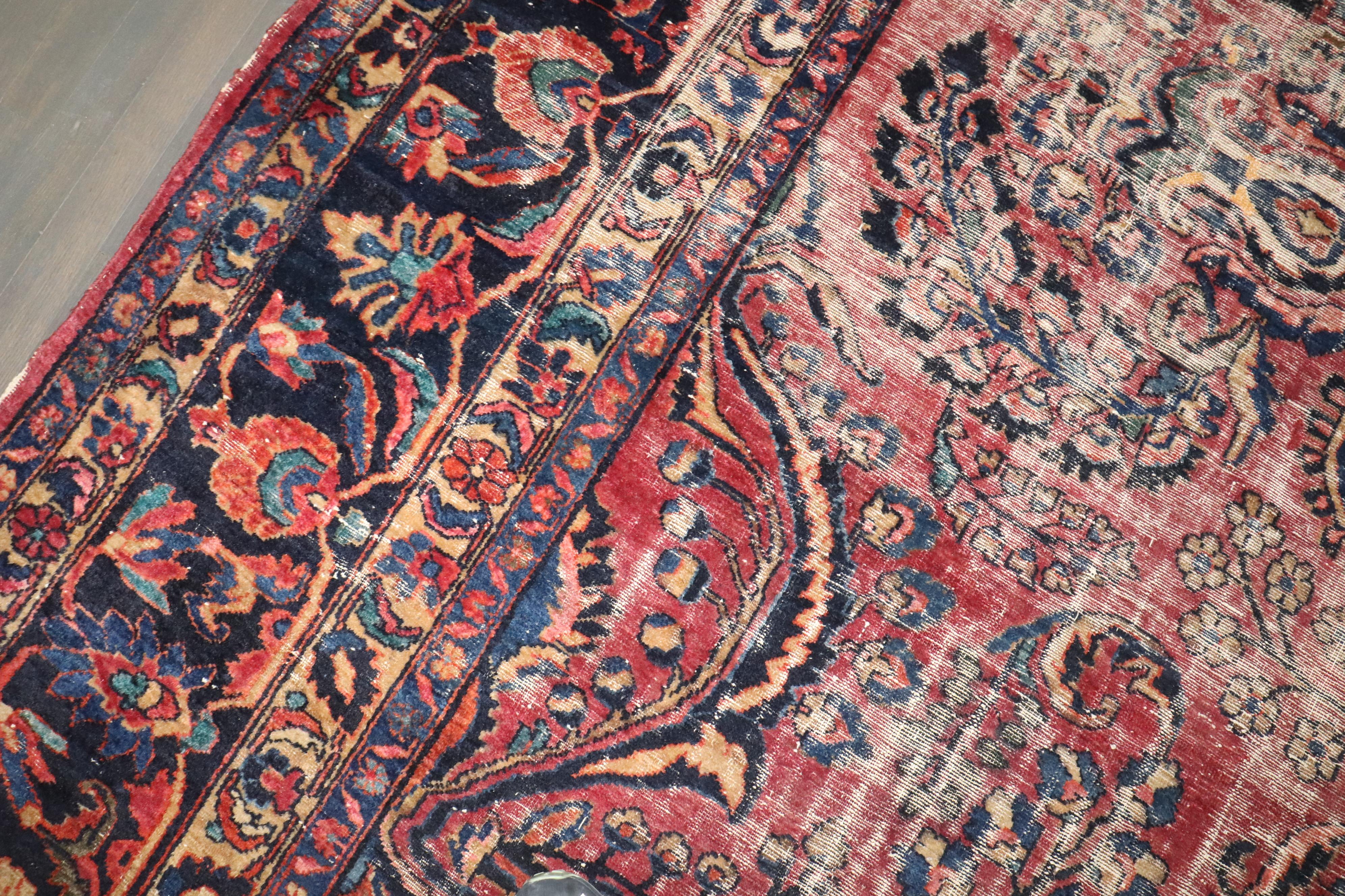 Zabihi Kollektion Room Size Persischer Distressed Teppich im Used-Look im Angebot 1