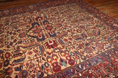 Zabihi Collection Room Size Square Antique Persian Bakhtiari  Rug