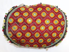 Zabihi Collection Round Indian Textile Pillow