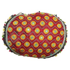 Zabihi Collection Round Indian Textile Pillow