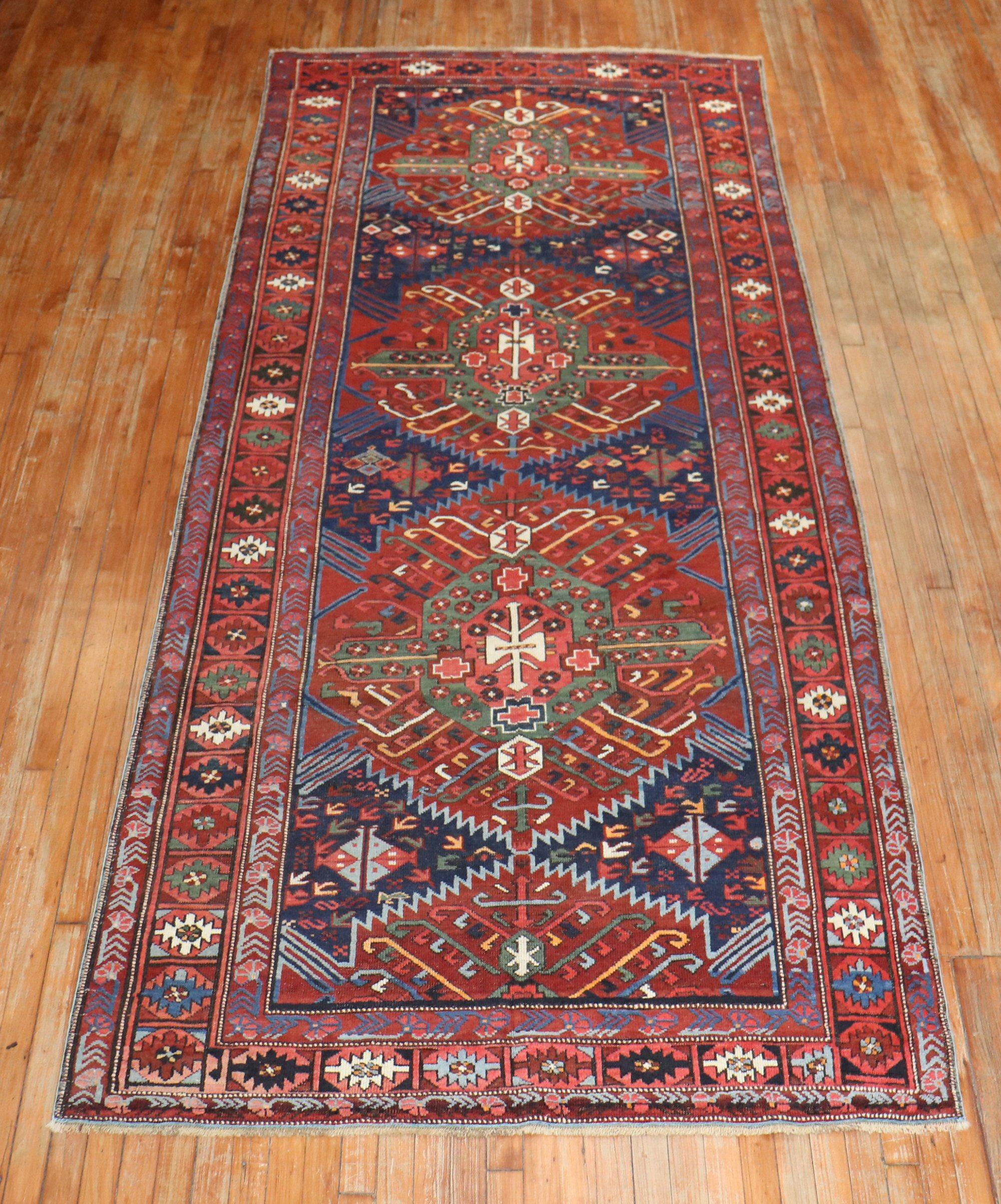 Noué à la main Tapis de galerie ancien russe Zeychour Collection Zabihi en vente