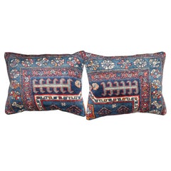 Collection Zabihi : lot de grands coussins traditionnels de couleur bleu marine, style antique
