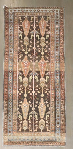 Zabihi Collection Short Brown Persian Malayer Runner