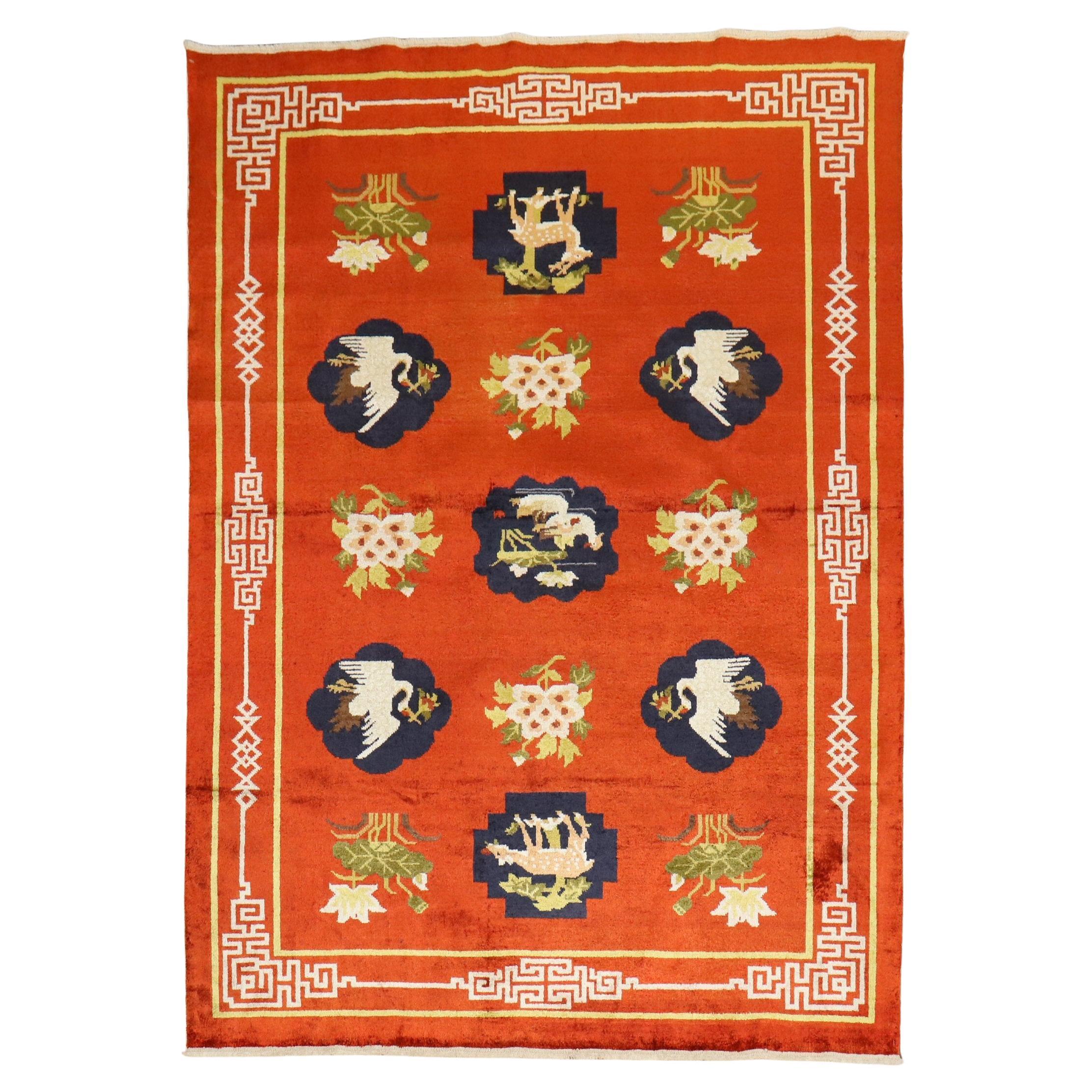 The Collective Tapis chinois pictural en soie Zabihi Collection