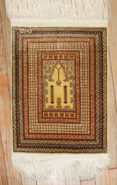 Zabihi Collection Silk Herekeh Prayer Rug