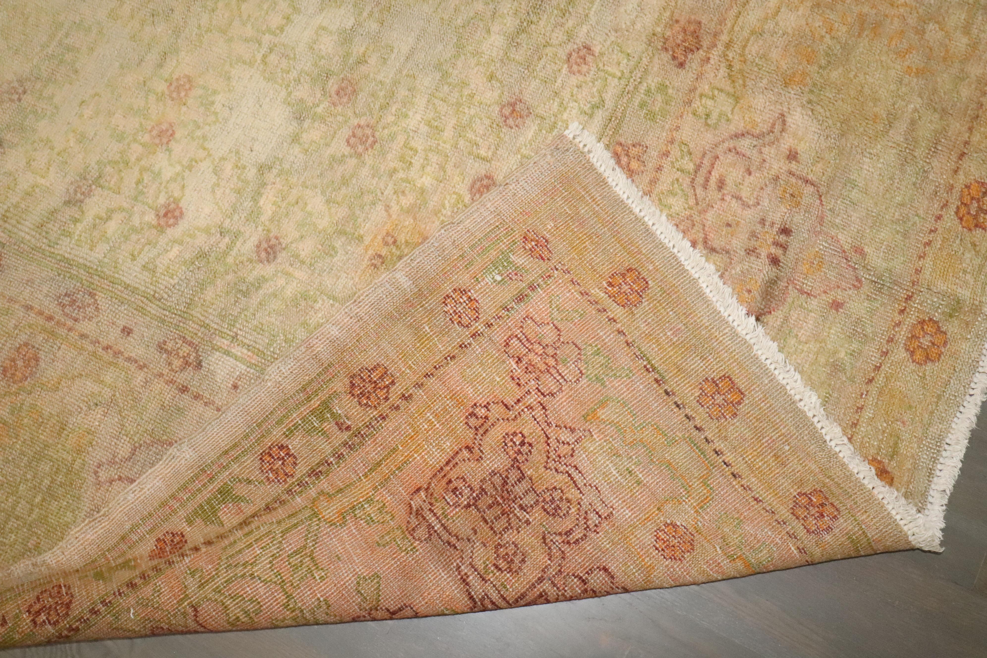 Tappeto Oushak Turco Antico Zabihi Collection Silver in vendita 7