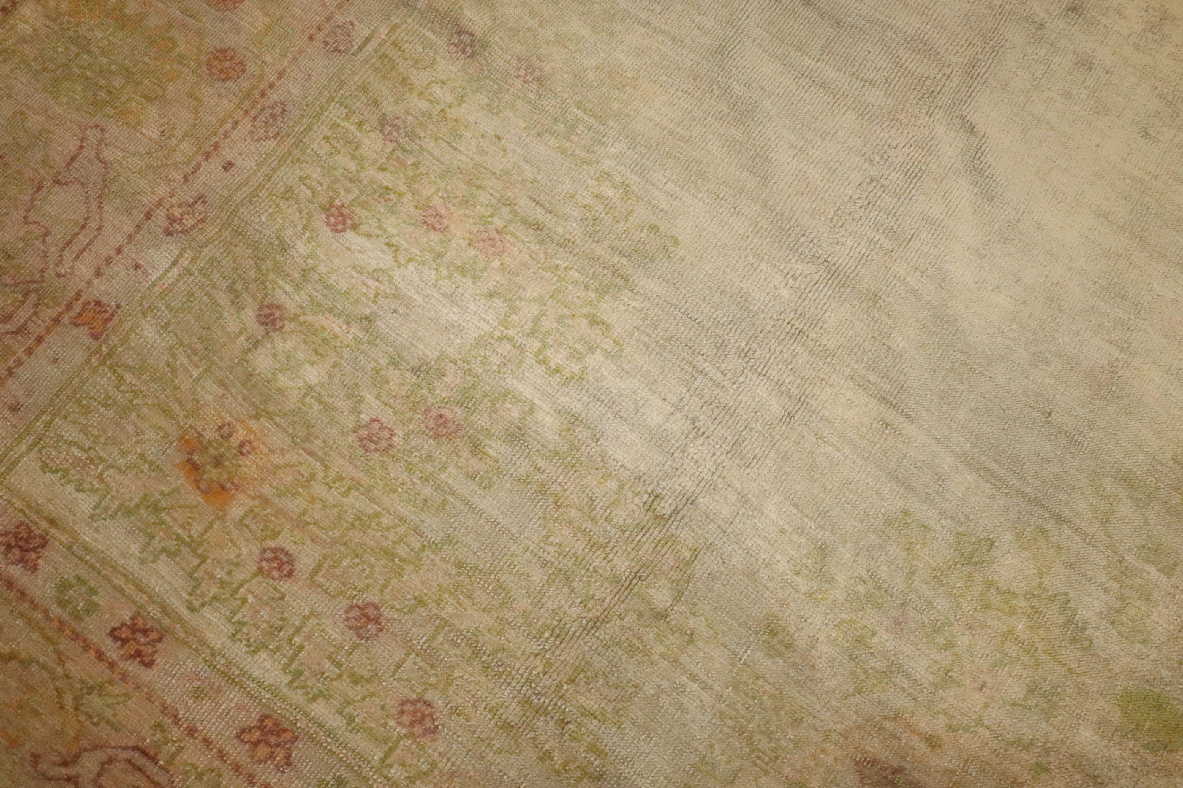 Taisho Tappeto Oushak Turco Antico Zabihi Collection Silver in vendita