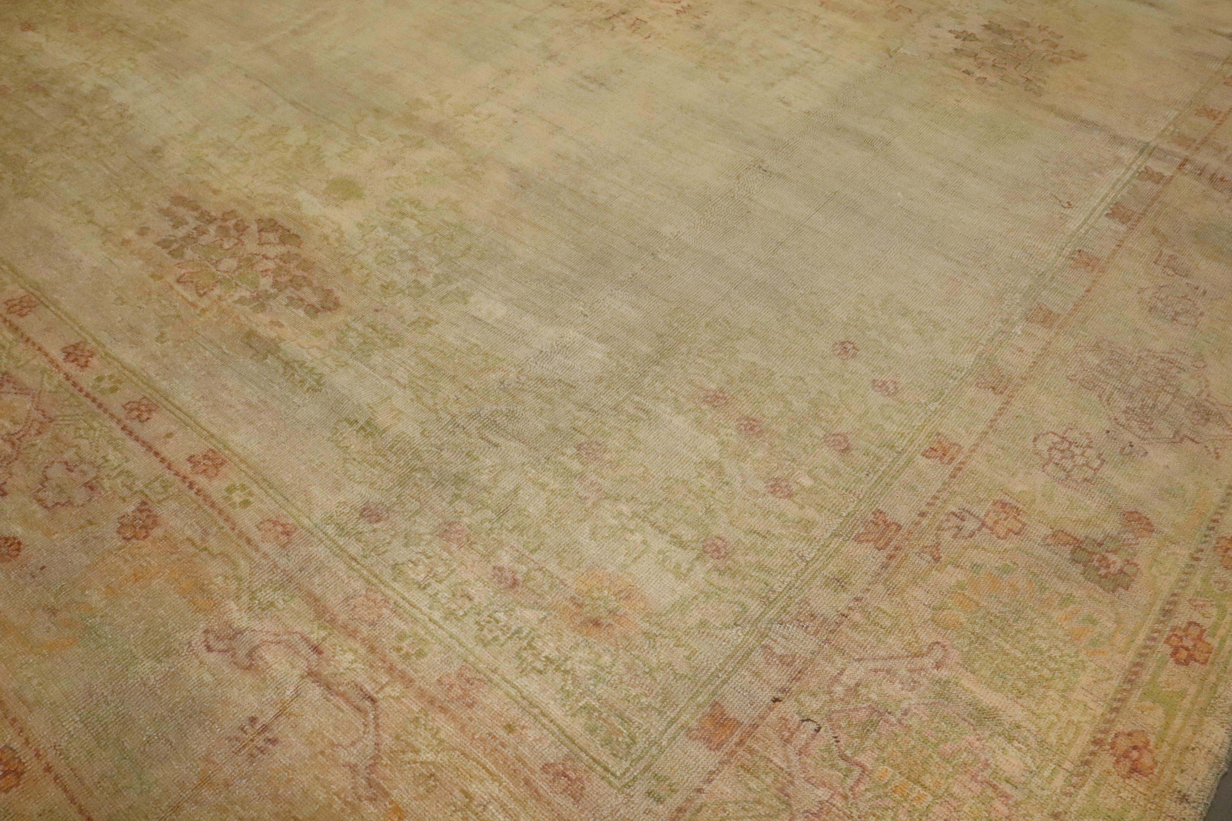 Tappeto Oushak Turco Antico Zabihi Collection Silver in vendita 2