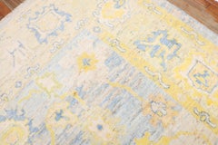Zabihi Collection Sky Blue Vintage Inspired Oushak Rug