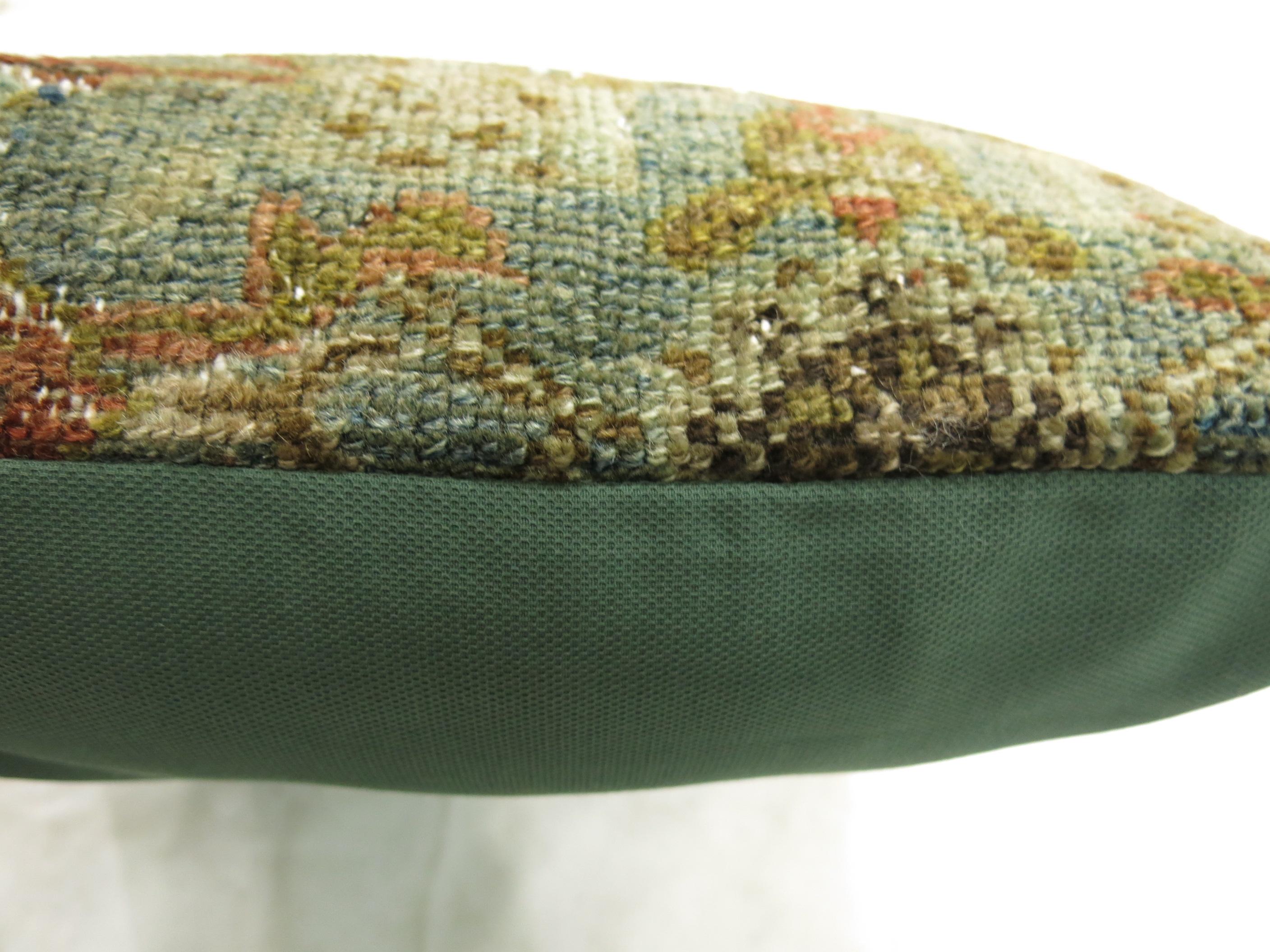 Zabihi Collection  Small Persian Antique Rug Pillow In Fair Condition For Sale In New York, NY