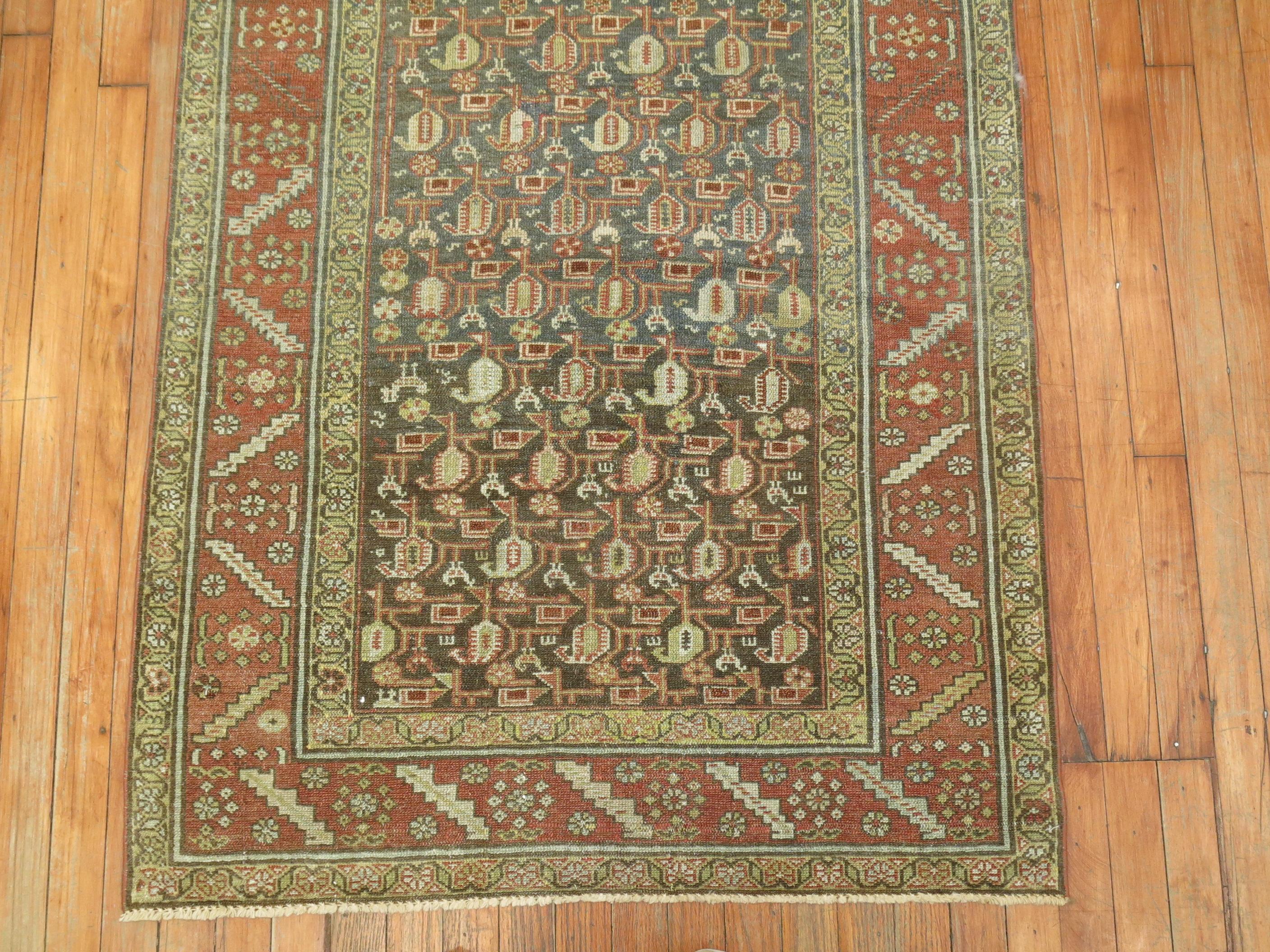 Persiano Zabihi Collection'S Piccolo Runner persiano Malayer in vendita