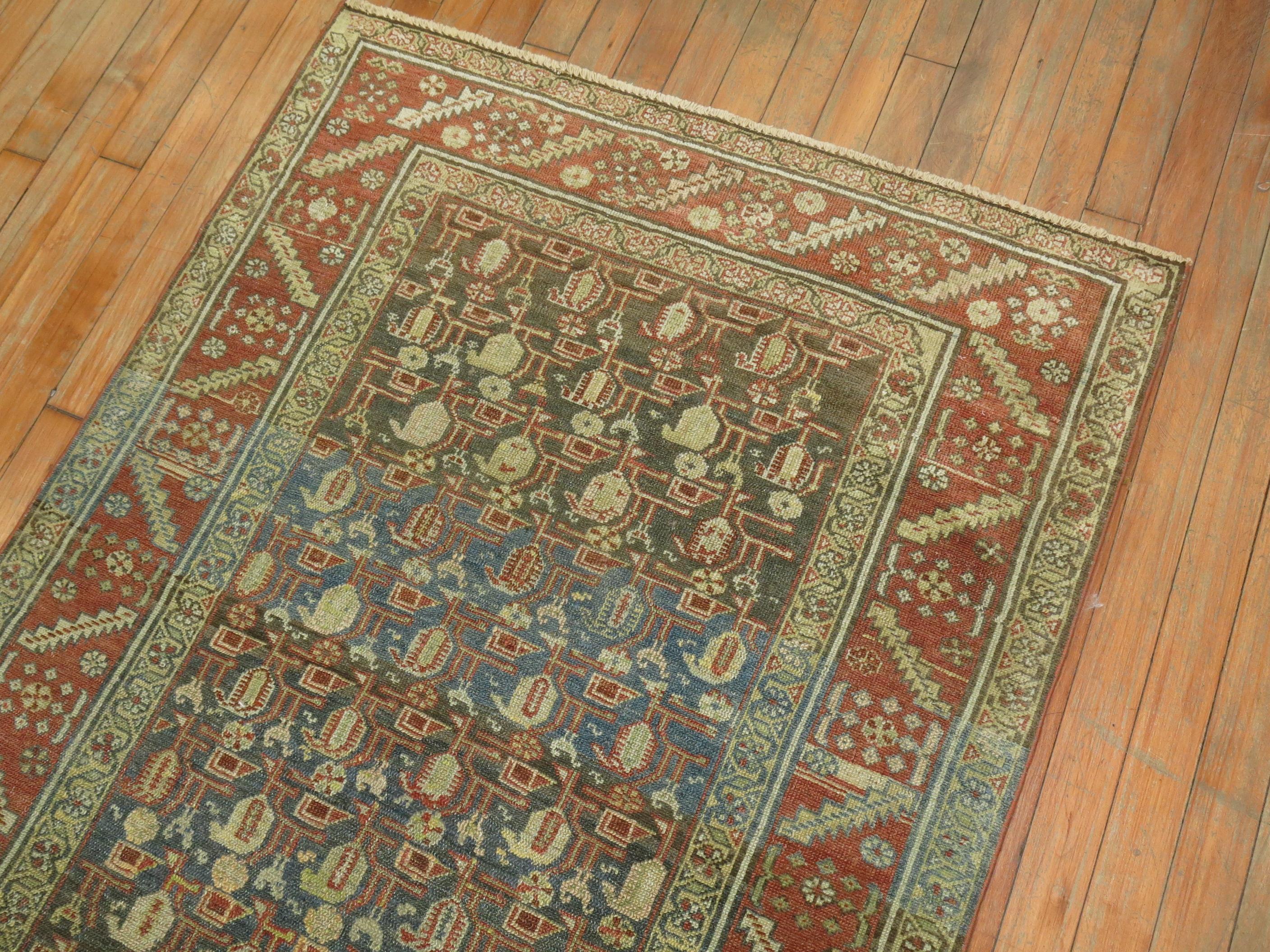 XX secolo Zabihi Collection'S Piccolo Runner persiano Malayer in vendita