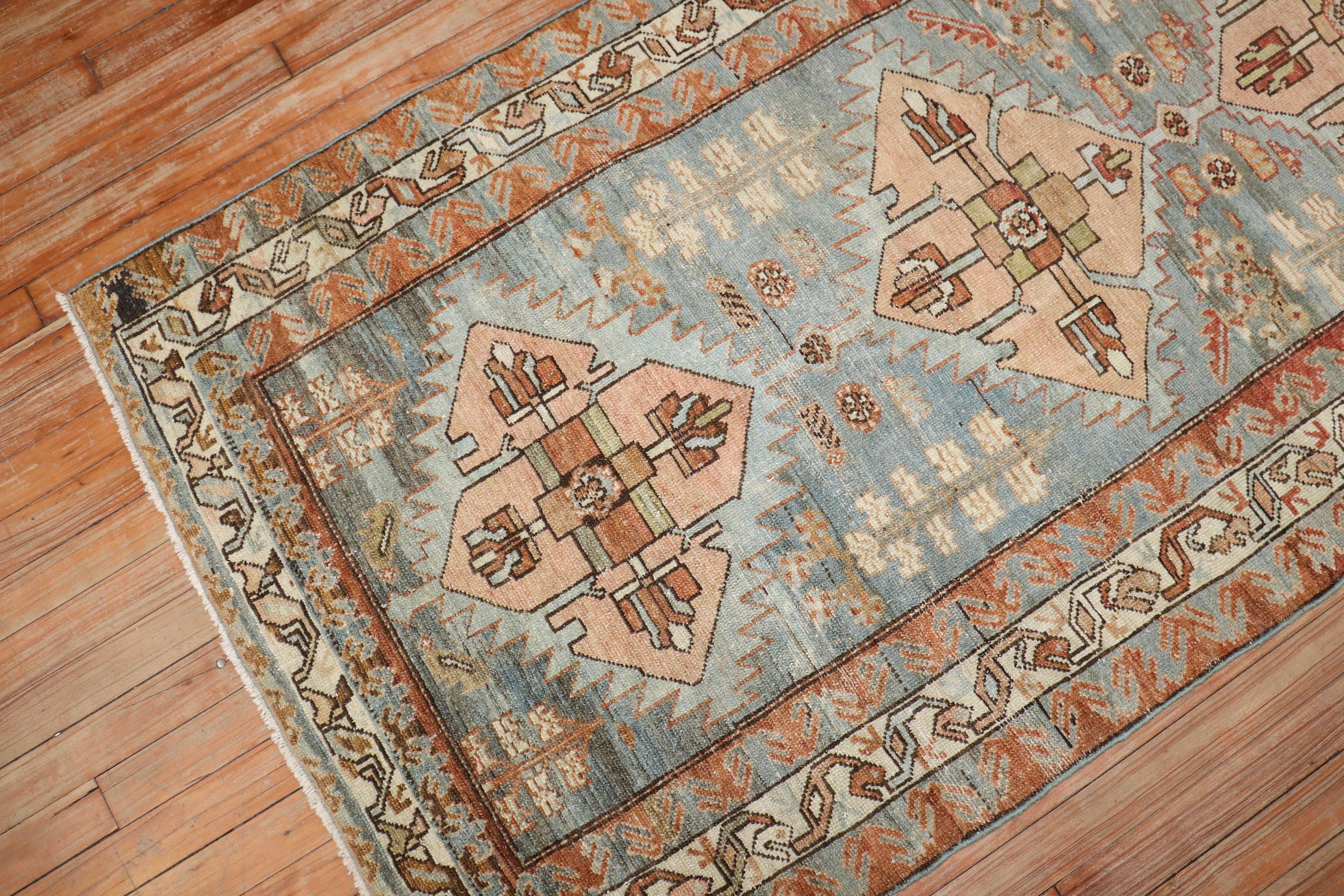 20th Century Zabihi Collection Small Persian Malayer Scatter Size Runner For Sale