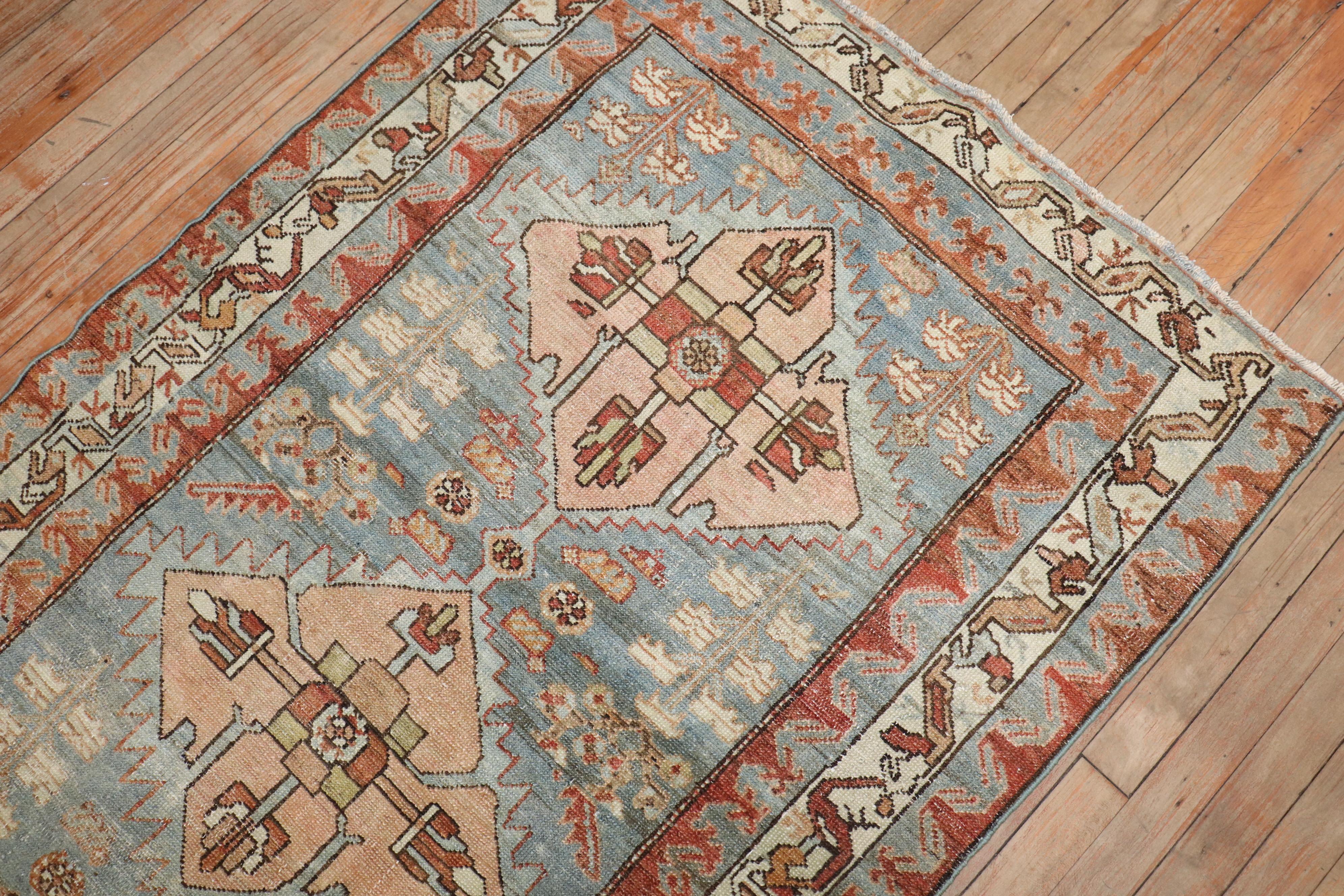 Laine Petit tapis de couloir Malayer persan de la collection Zabihi en vente