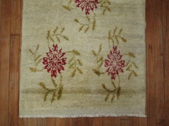 Zabihi Collection Small Vintage Turkish Floral Rug