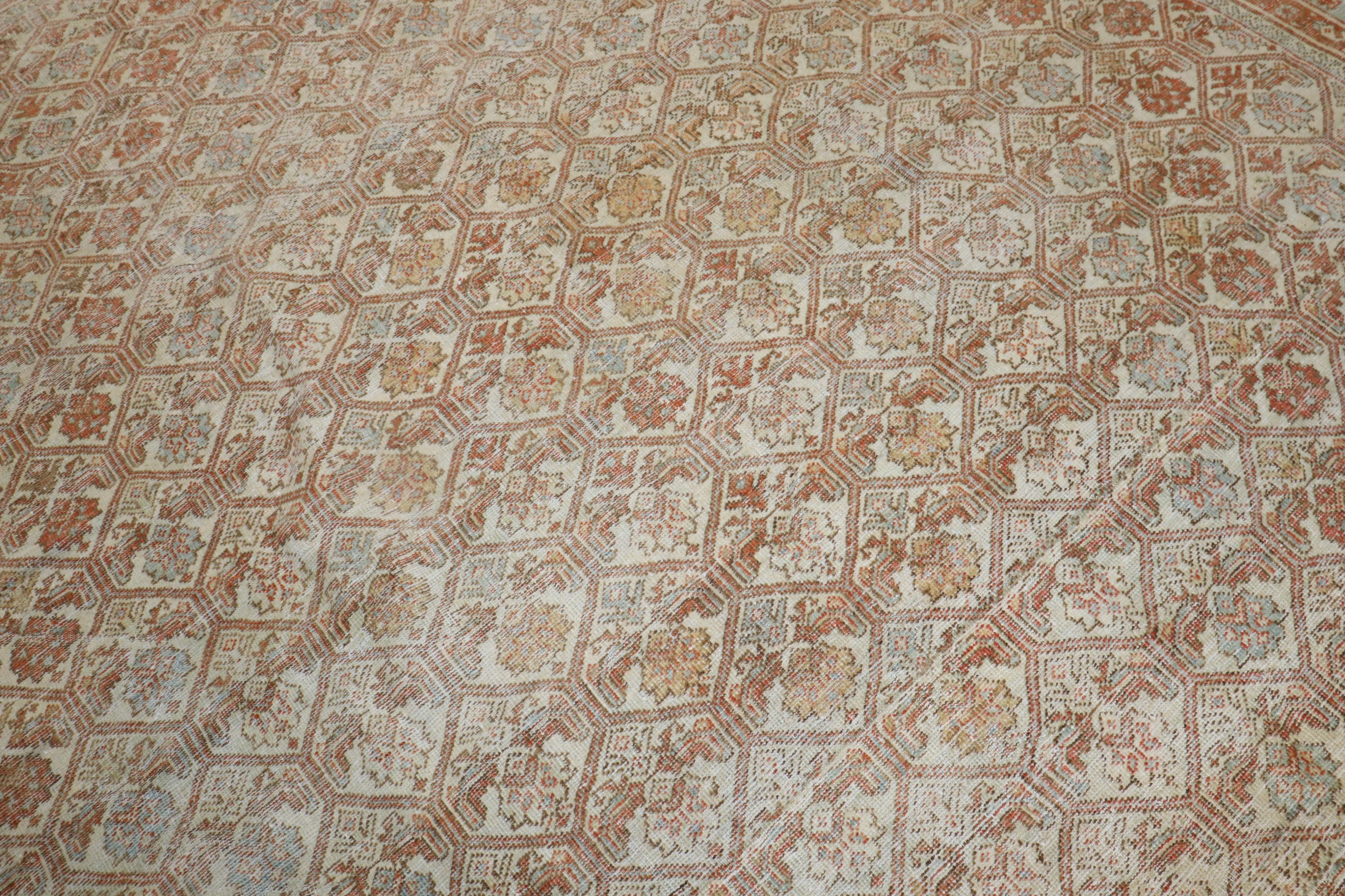 Hand-Knotted Zabihi Collection Soft Antique Persian Mahal Rug