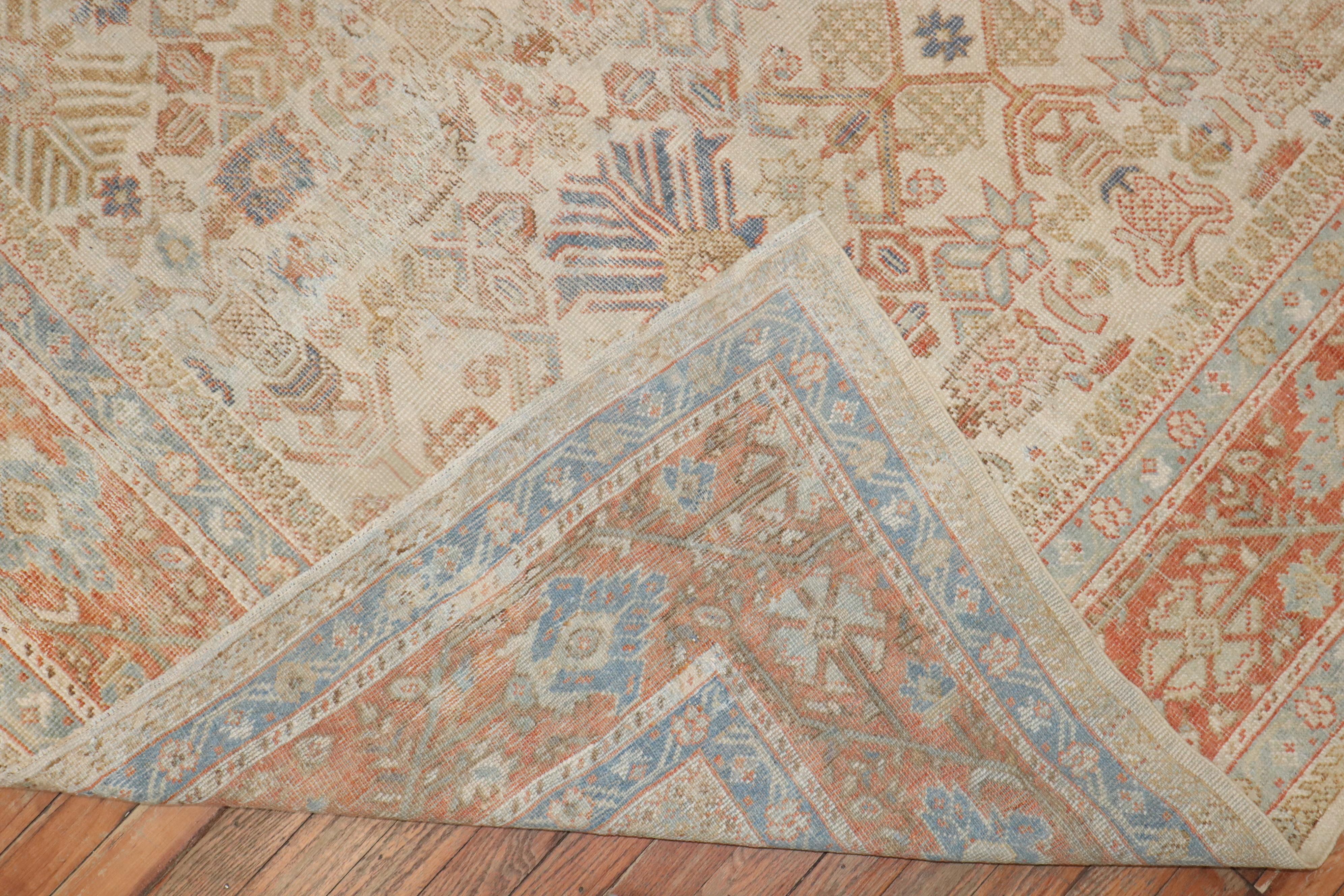 Zabihi Collection Soft Antique Persian Mahal Rug In Good Condition For Sale In New York, NY