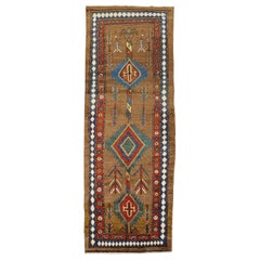 Spectaculaire tapis de couloir tribal persan Serab