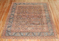 Zabihi Collection Square Antique Herati Rug, 7'1'' x 8'