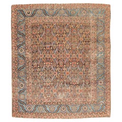 Zabihi Collection Square Antique Herati Rug, 7'1'' x 8'