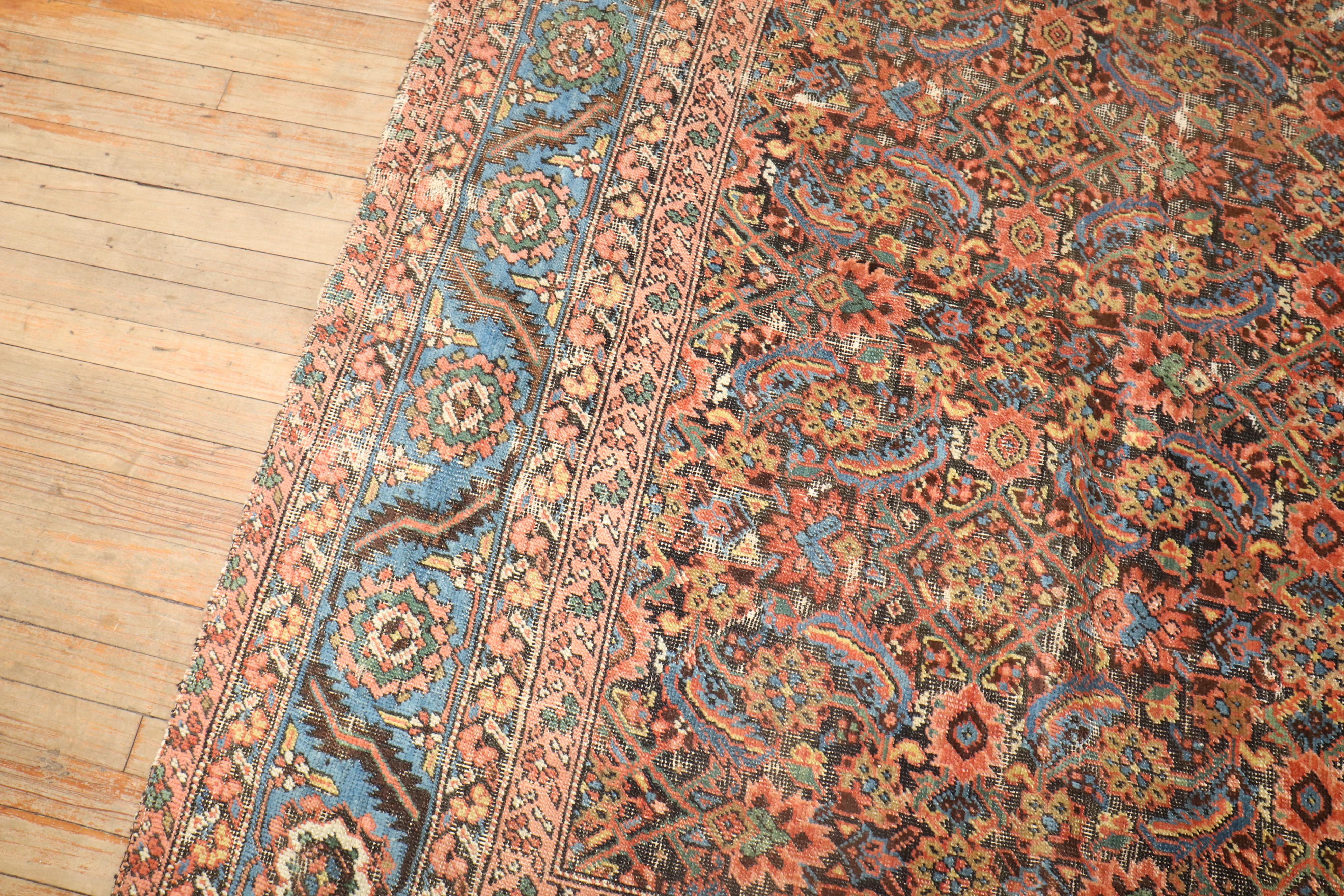 Tappeto Zabihi Collection'S quadrato antico persiano Bakshaish in vendita 3