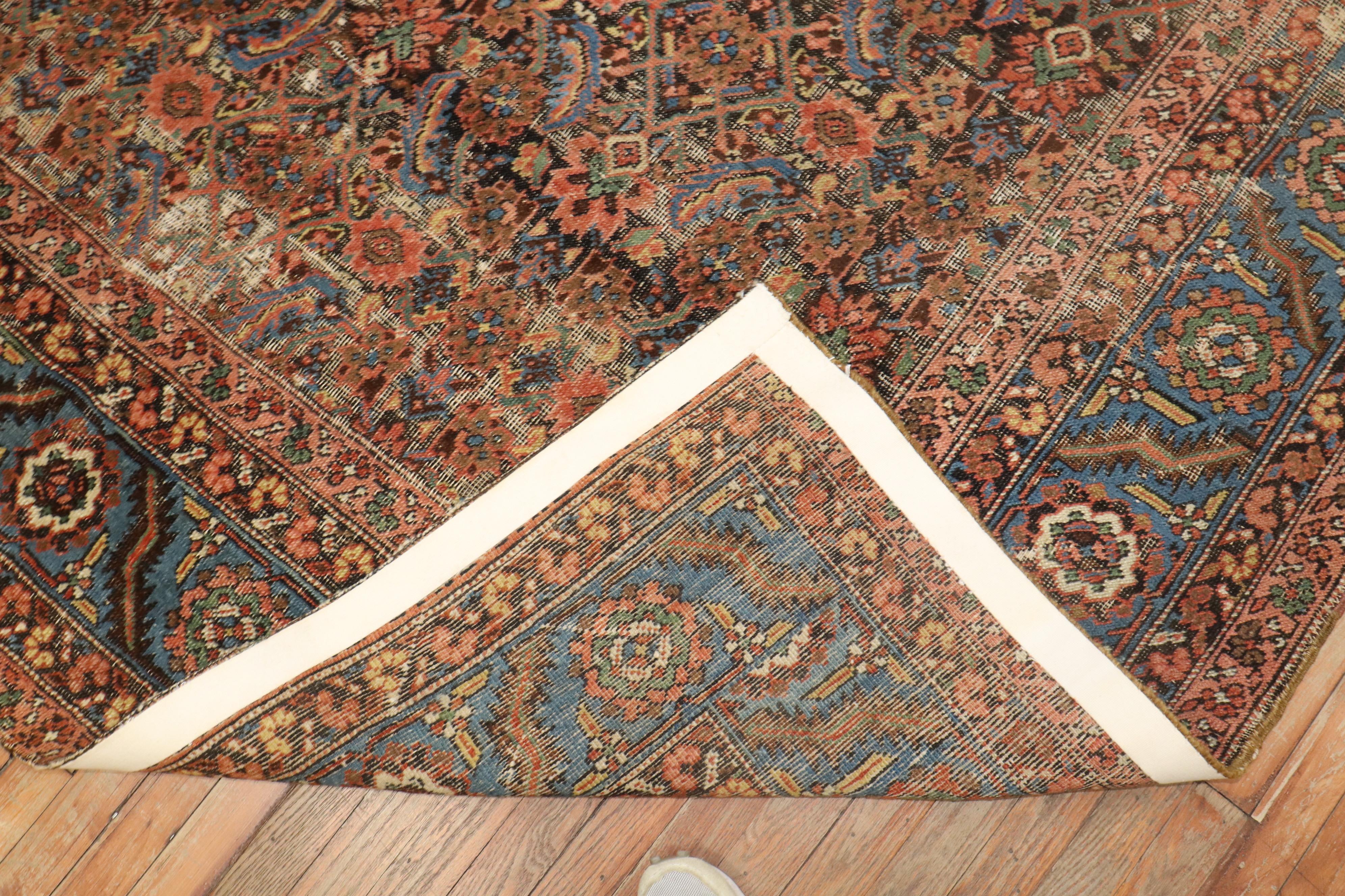Tappeto Zabihi Collection'S quadrato antico persiano Bakshaish in vendita 5