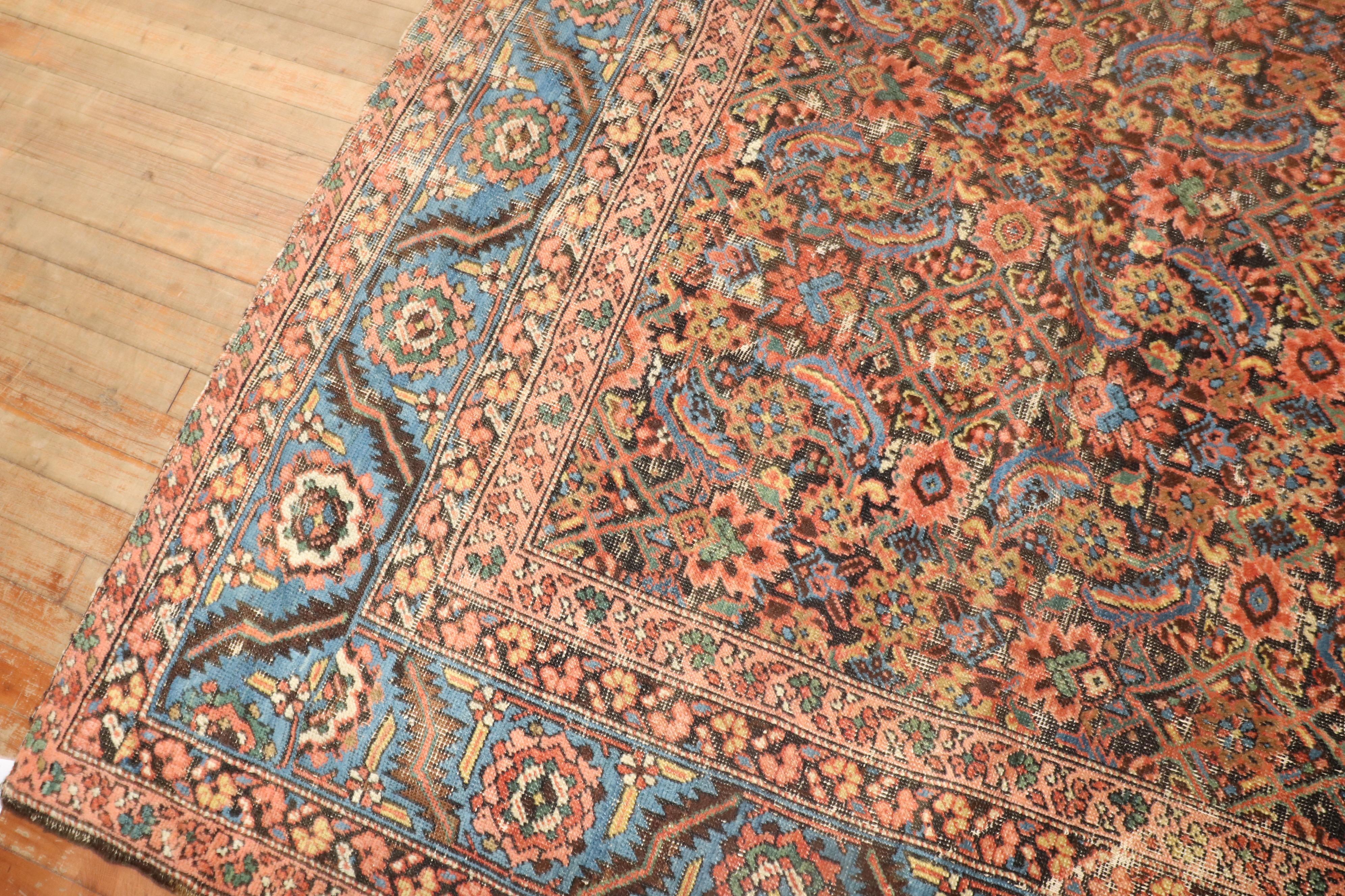 Tappeto Zabihi Collection'S quadrato antico persiano Bakshaish in vendita 2