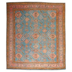 Colección Zabihi Alfombra Turca Oushak Cuadrada Antigua