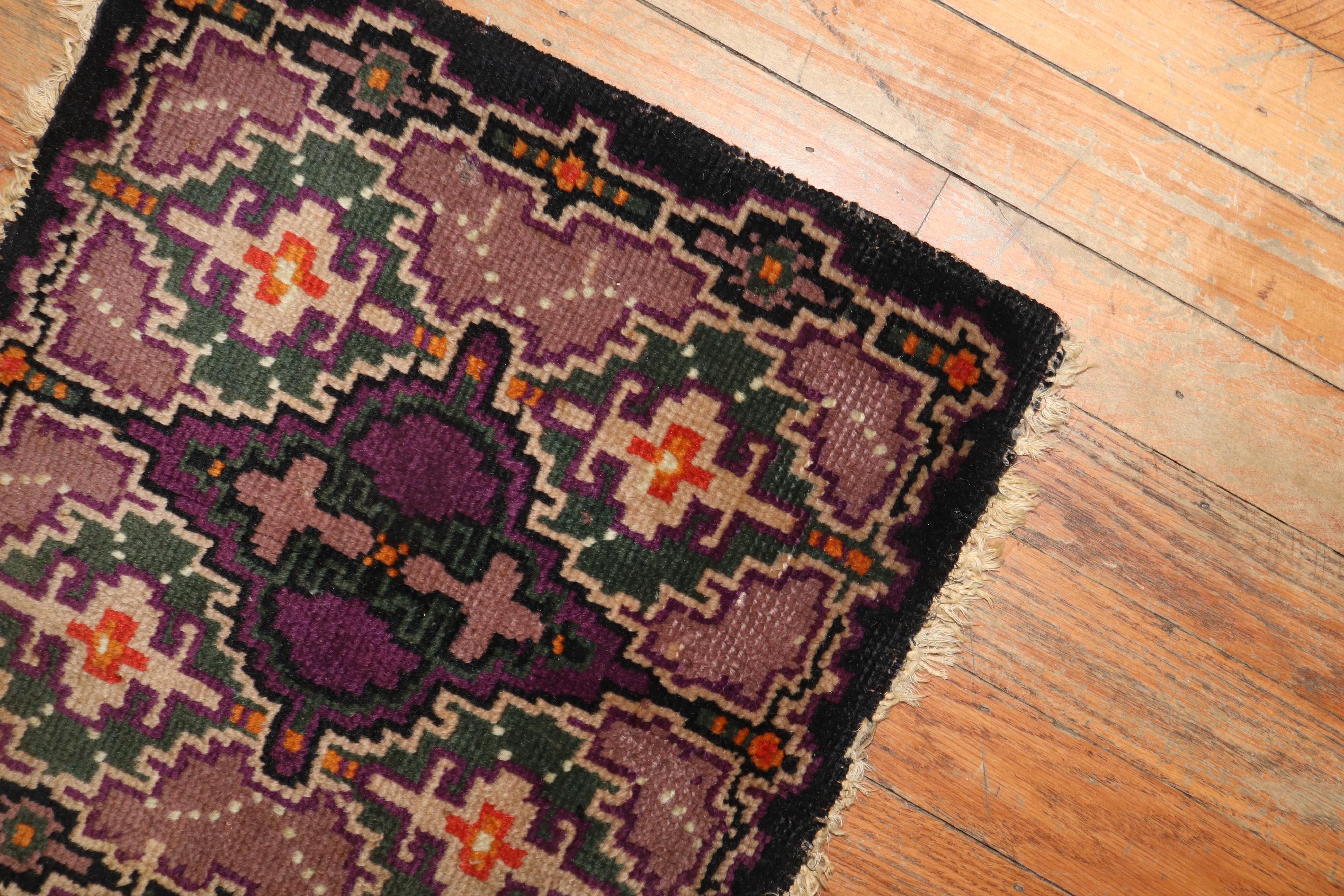 Mid  20th Century Dutch Rug

16'' x  17''