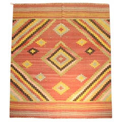 Zabihi Collection Square Room Size Turkish Kilim