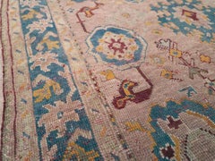 Zabihi Collection'S Tappeto quadrato turco Oushak 6 piedi