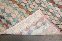 Zabihi Collection Square Vintage Turkish Deco Rug