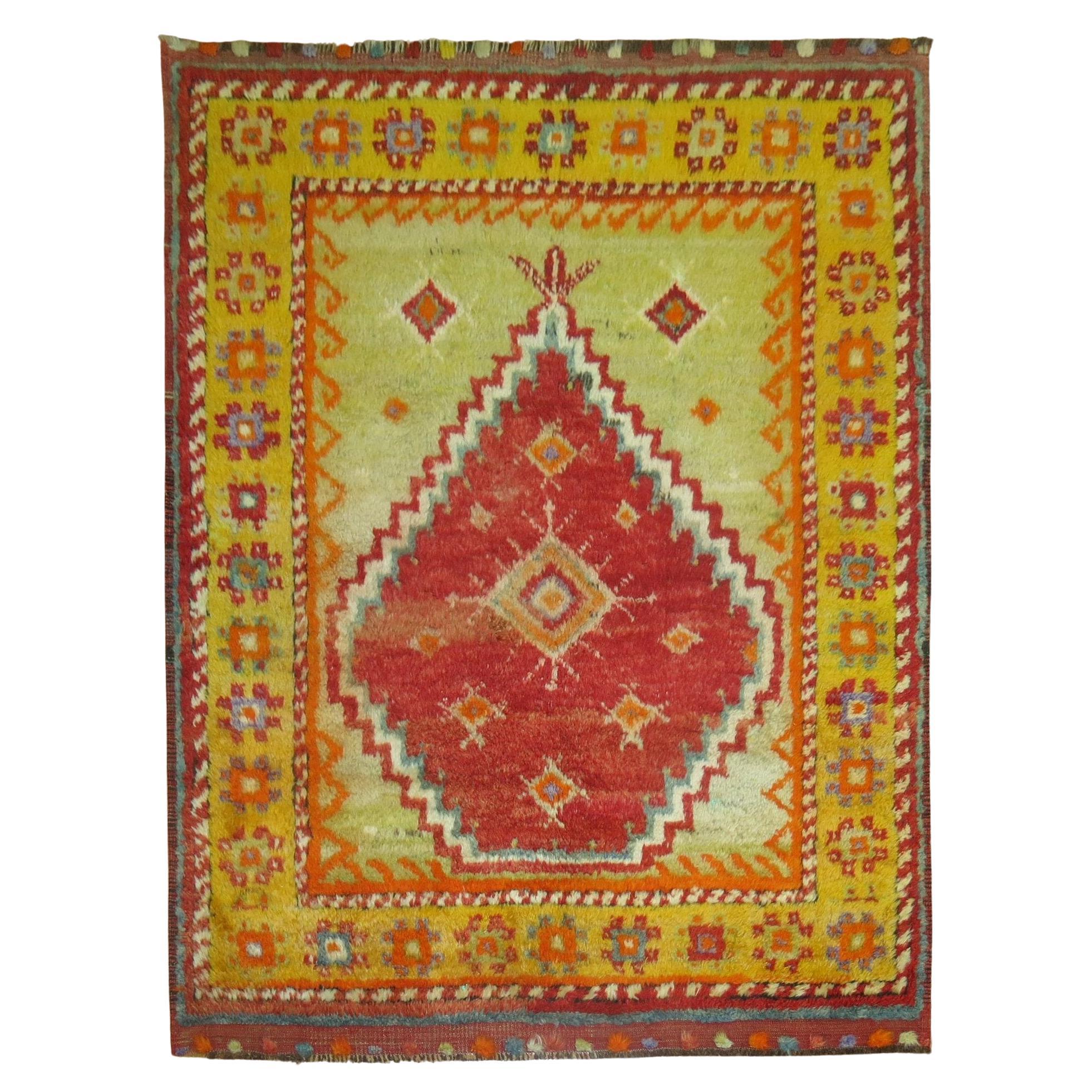 Zabihi Collection Square Vintage Turkish Tulu Square Carpet