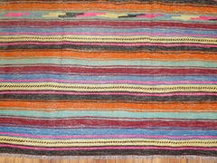 Zabihi Collection Striped Turkish Kilim