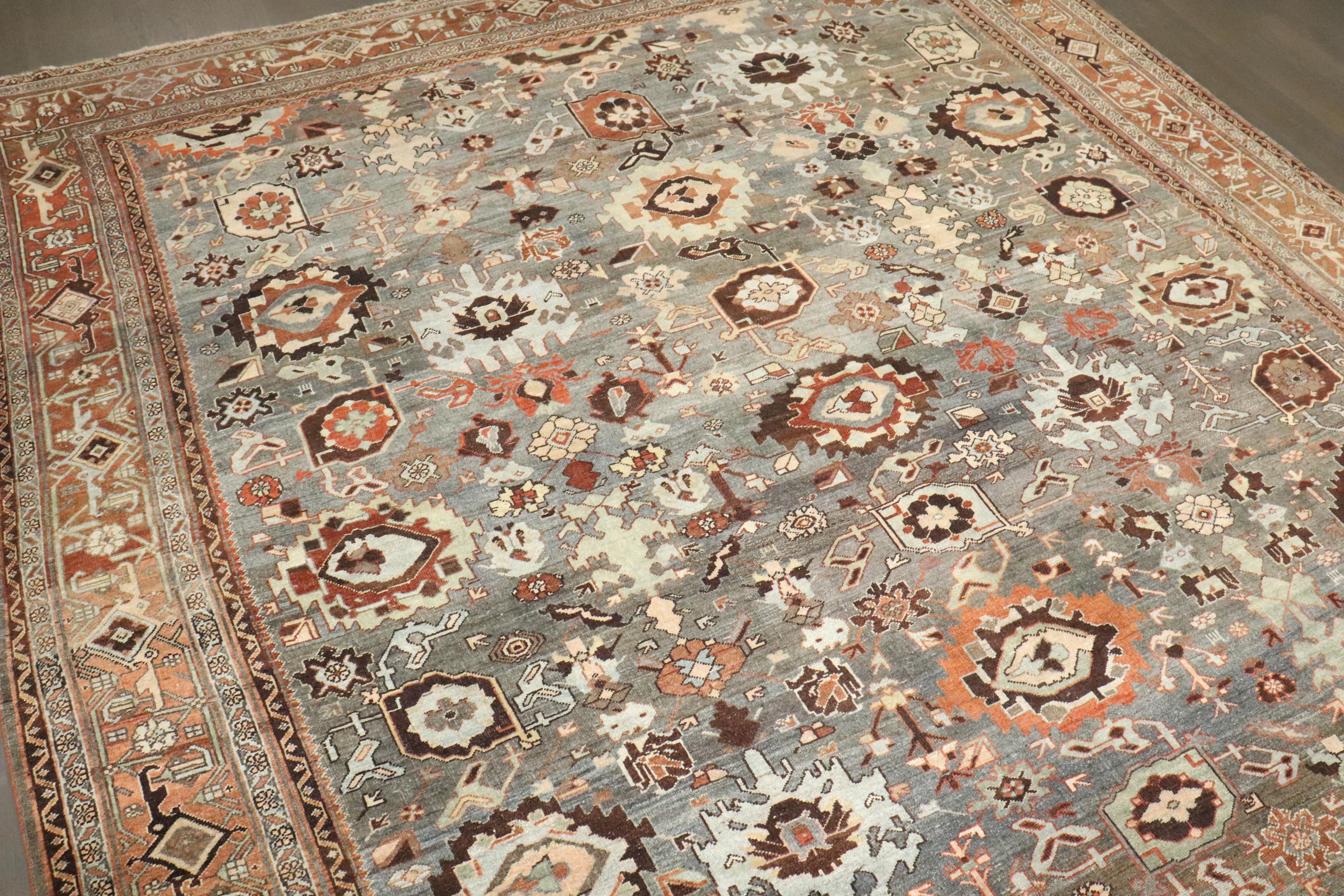 Zabihi Collection Atemberaubende Antike Persische Bidjar Teppiche im Angebot 9