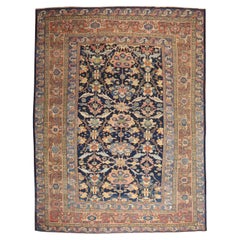 Atemberaubender blauer antiker persischer Mahal-Teppich aus der Zabihi-Kollektion