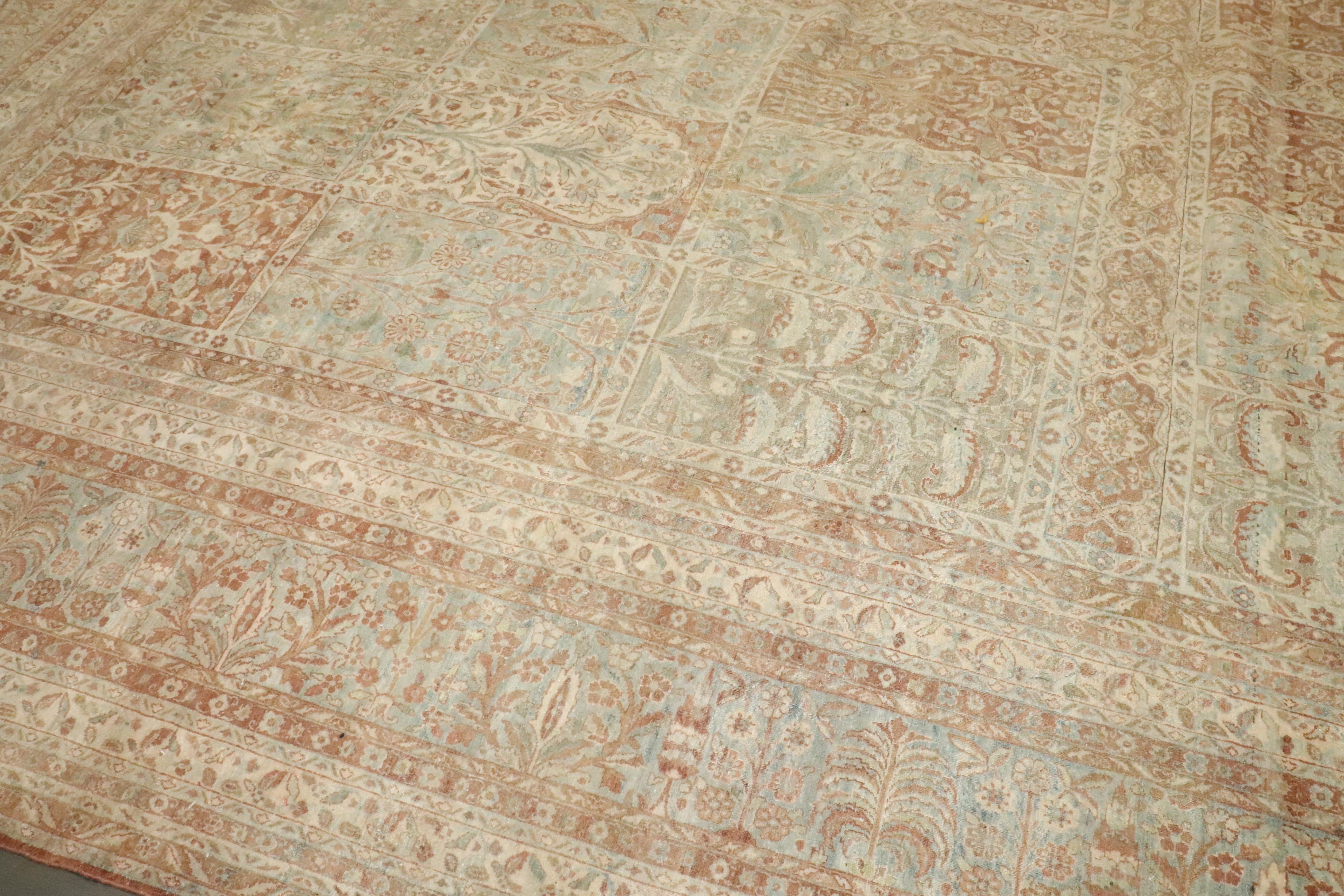 Zabihi Collection S/One Stunning Garden Design Antique Persian Kerman Carpet (tapis persan ancien de Kerman) en vente 9