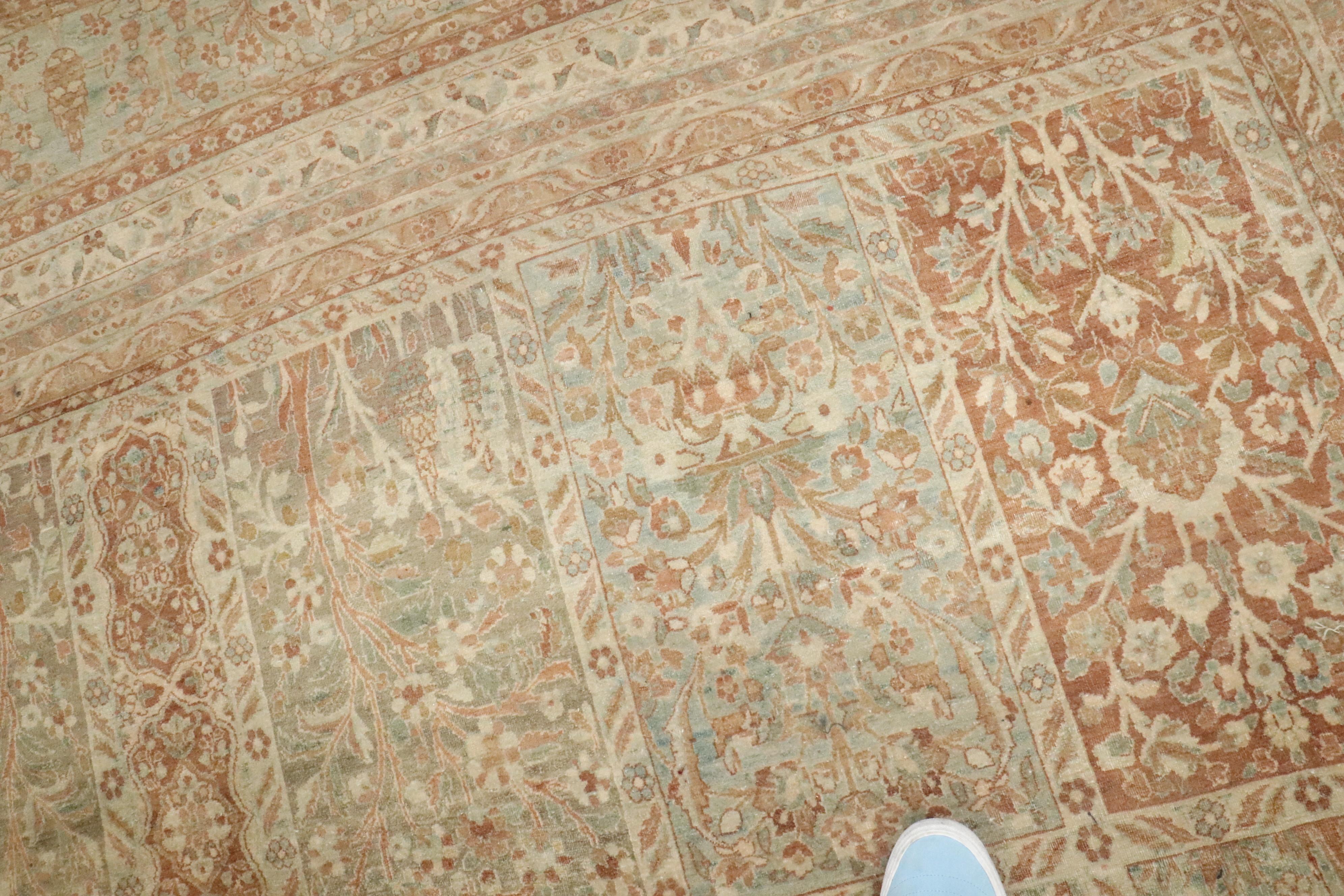 Kirman Zabihi Collection S/One Stunning Garden Design Antique Persian Kerman Carpet (tapis persan ancien de Kerman) en vente