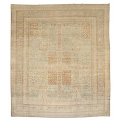 Zabihi Collection Stunning Garden Design Antique Persian Kerman Carpet