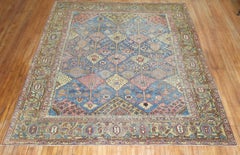 Zabihi Collection Stunning Sky Blue Antique Persian Heriz Rug