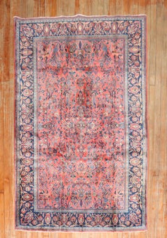 Zabihi Collection Traditional Manchester Wool Antique Kashan Rug