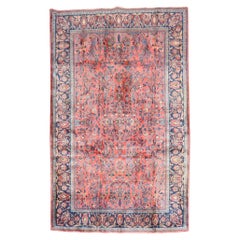 Zabihi Collection Traditional Manchester Wool Antique Kashan Rug