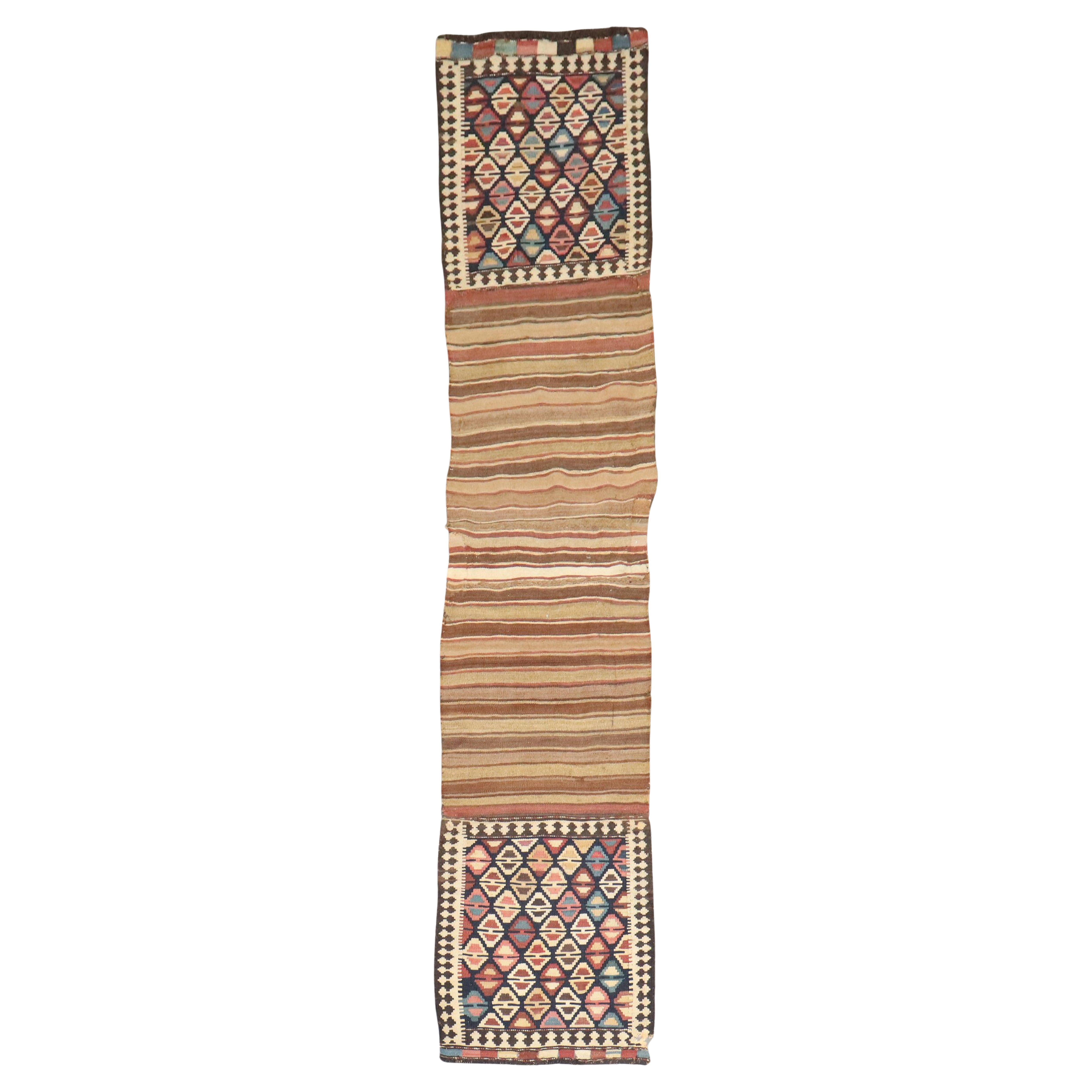 Zabihi Collection Tribal 19th Century Caucasian Kilim Textile Rug