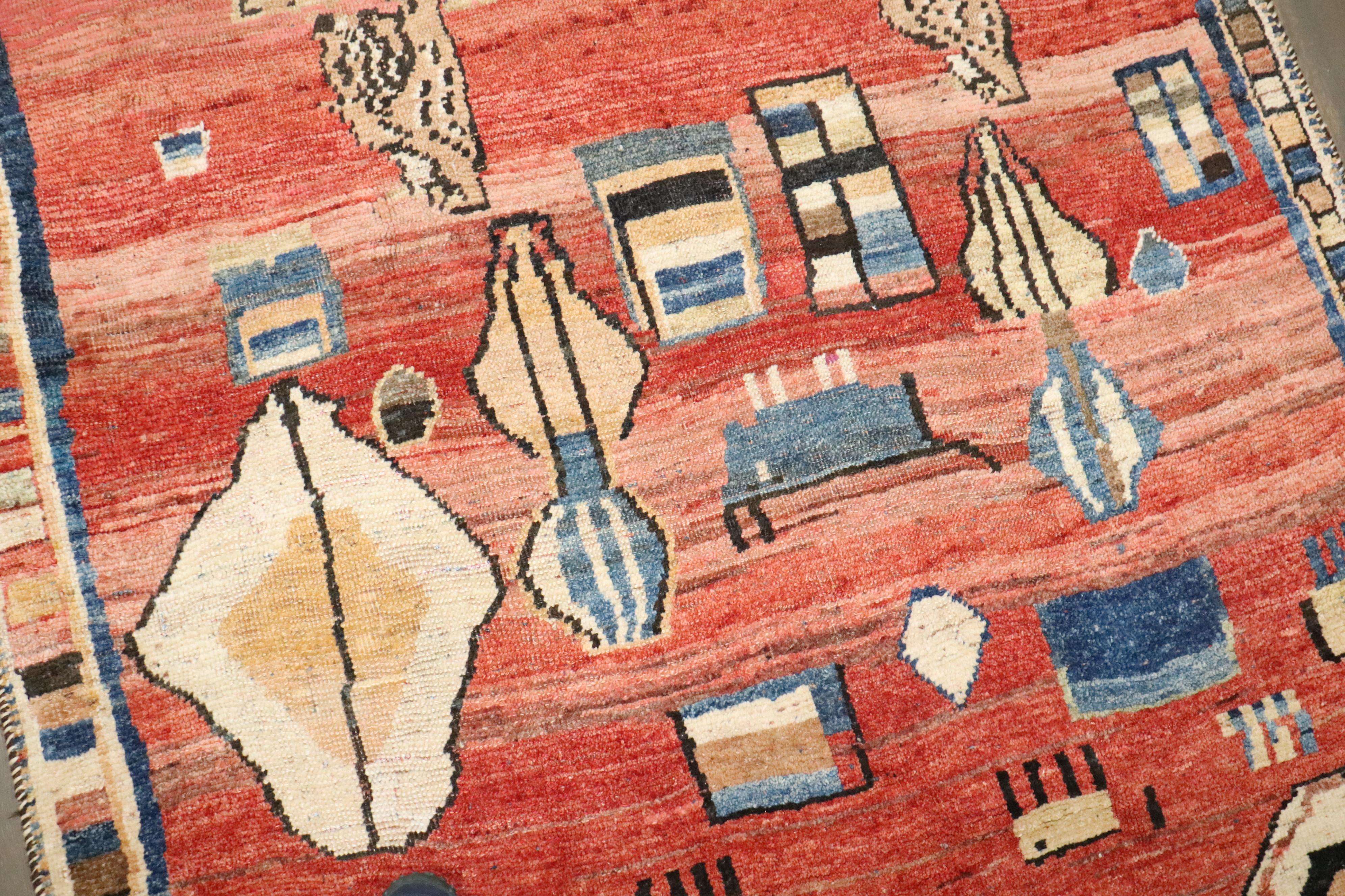 Tappeto antico persiano gabbeh astratto dell'inizio del XX secolo

Dettagli
rug no.	j4665
dimensione	5' x 8' 1