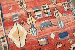 Zabihi Collection Tribal Abstract Antique Persian Gabbeh Rug