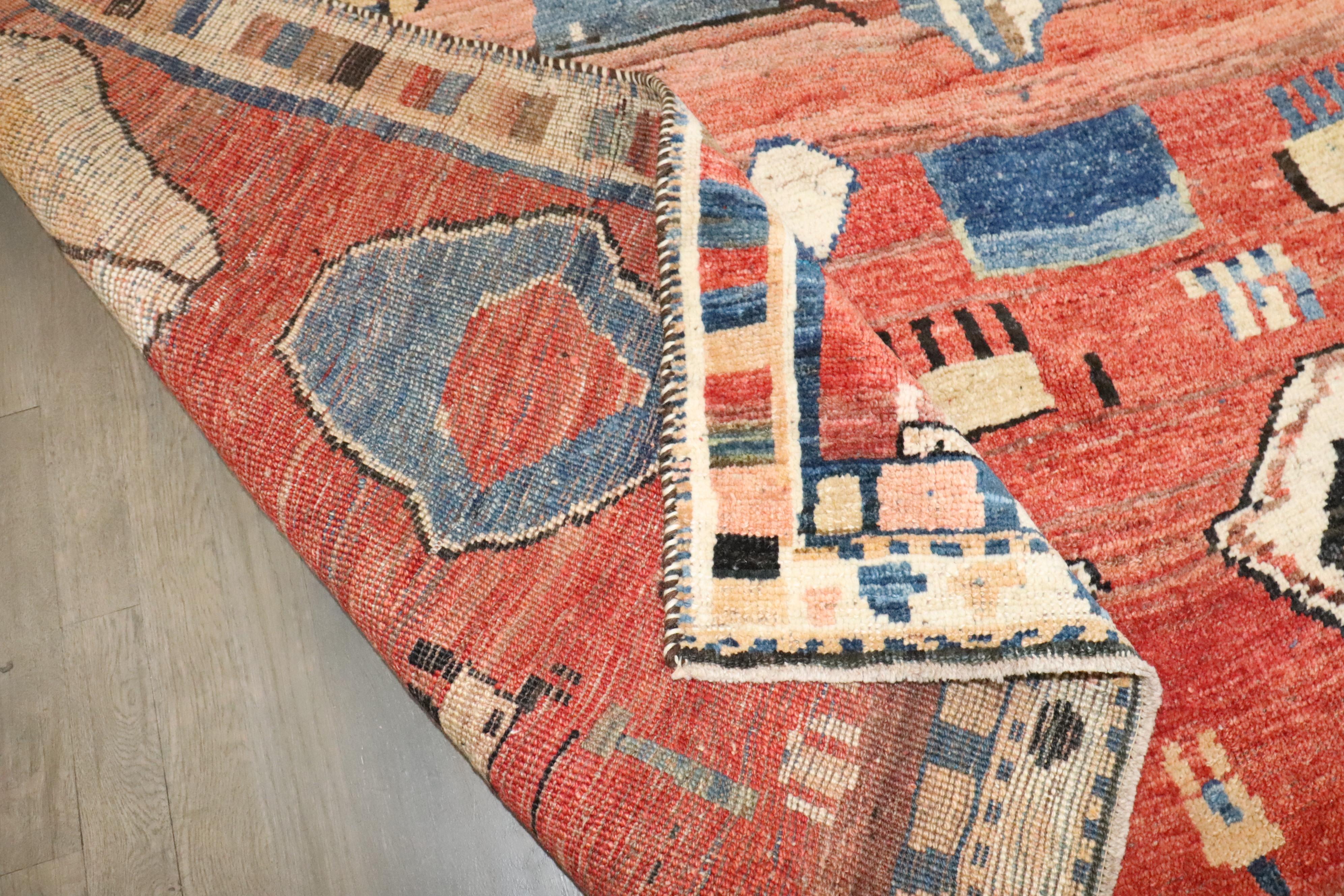 Lana Tappeto Zabihi Collection Tribal Abstract Antique Persian Gabbeh in vendita