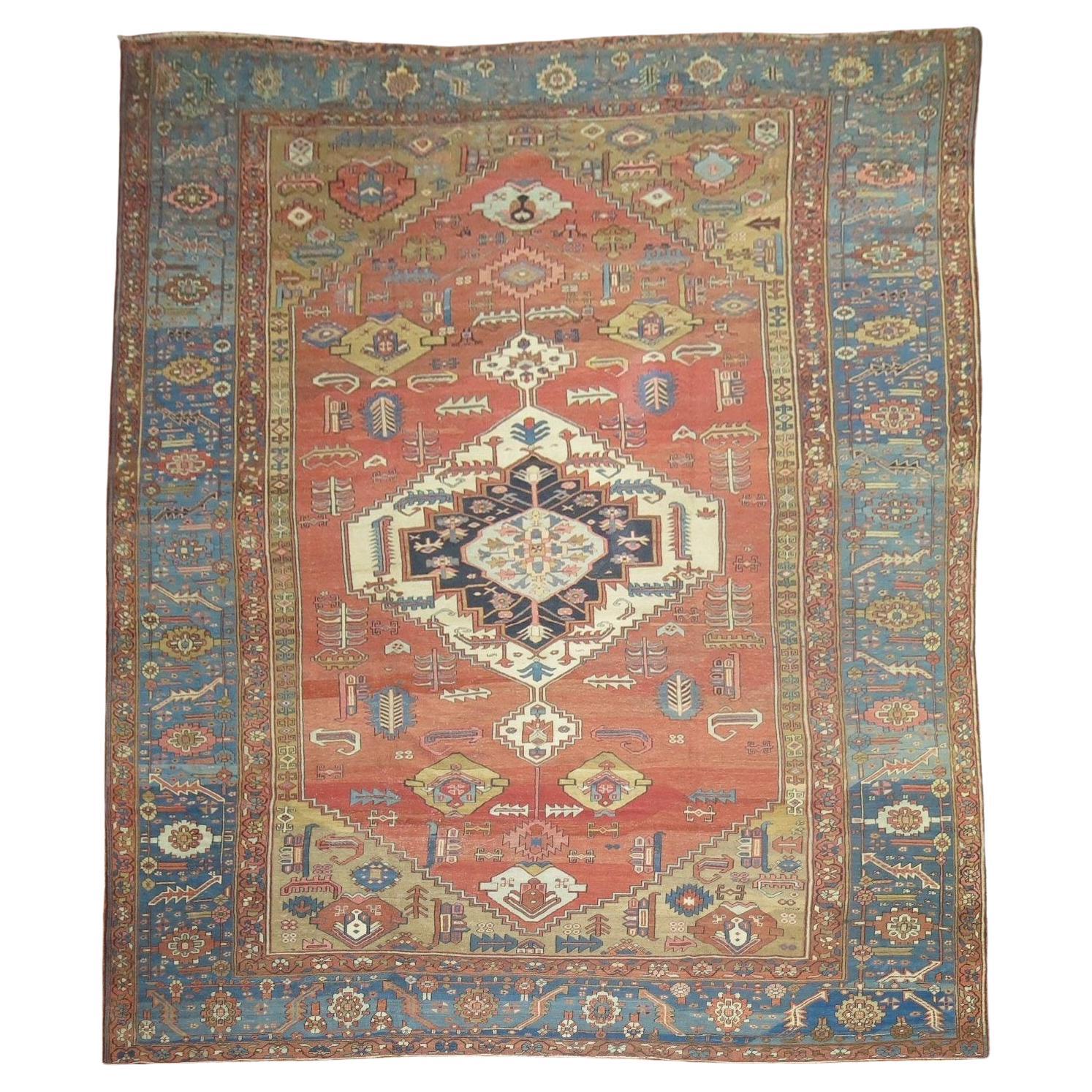Zabihi Collection Tribal Antique Persian Bakshaish Oversize Carpet