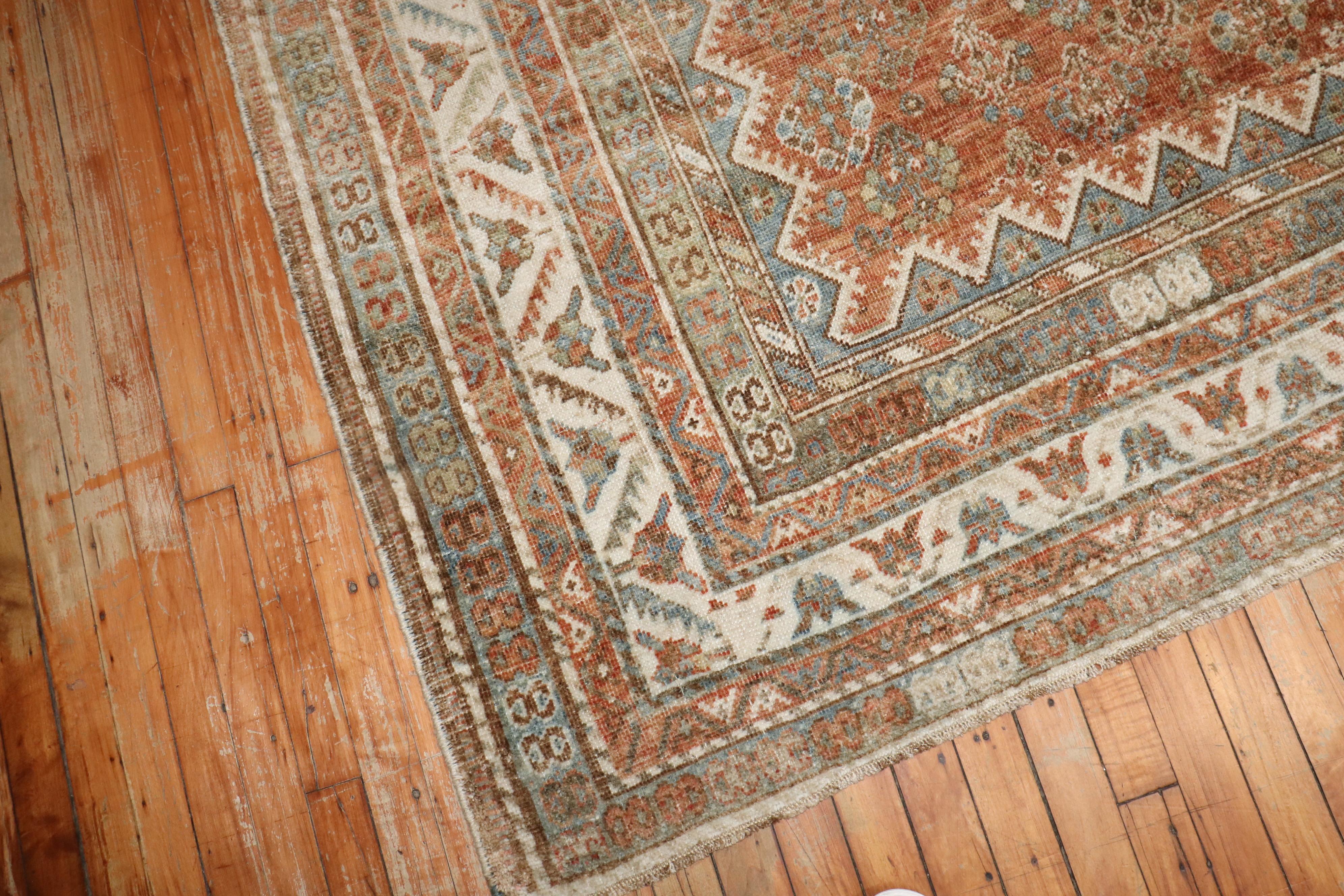 Zabihi Collection Tribal Antique Shiraz Room Size Rug For Sale 4